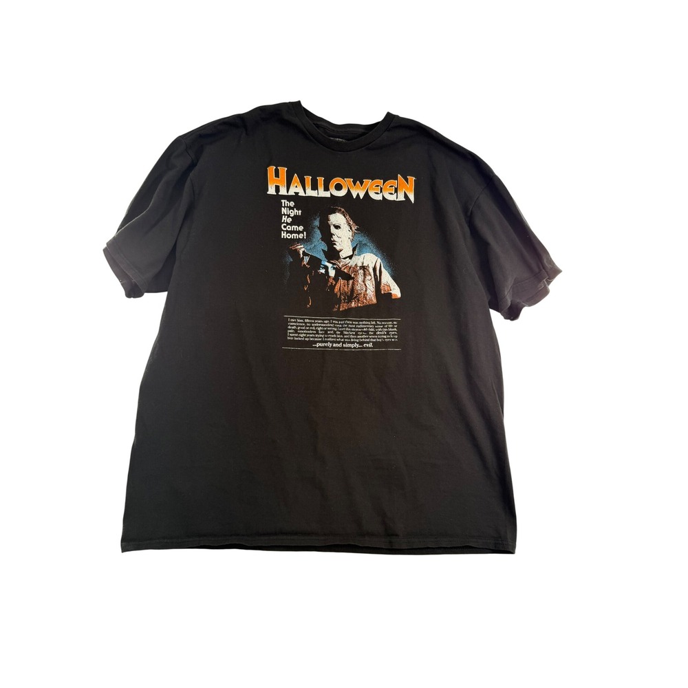 Halloween Michael Myers John Carpenter Horror Movie Graphic T-Shirt Black 2XL